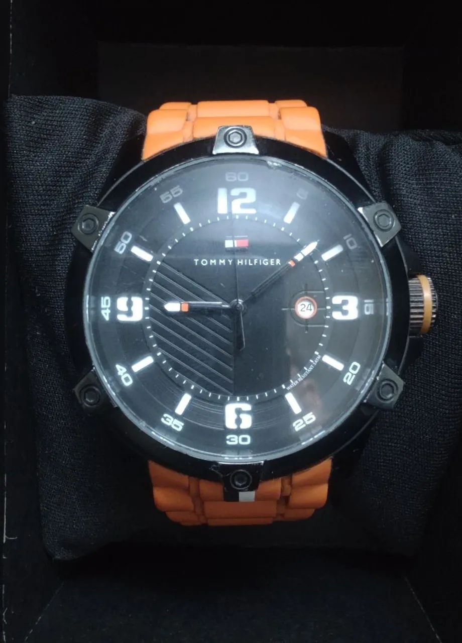 Relógio Tommy Hilfiger Masculino Laranja