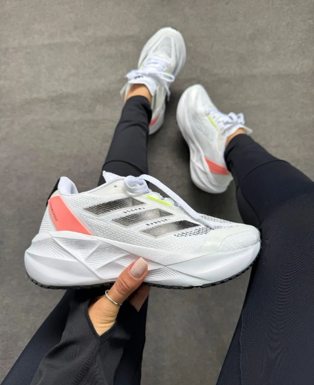 Tênis Adidas Duramo Speed Branco/Goiaba Feminino Premium