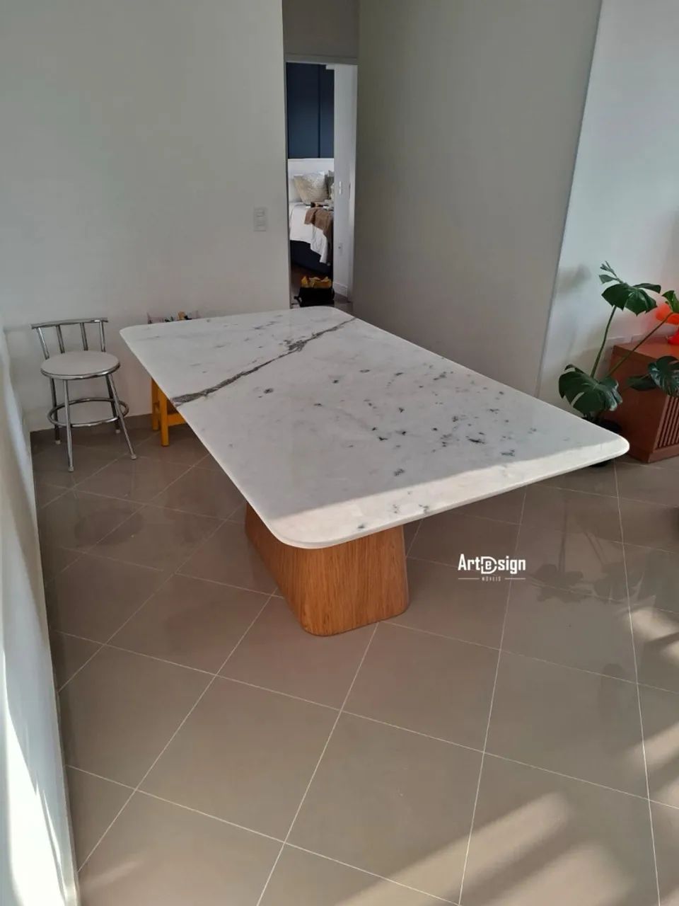 Mesa retangular em Mármore - Foto 3