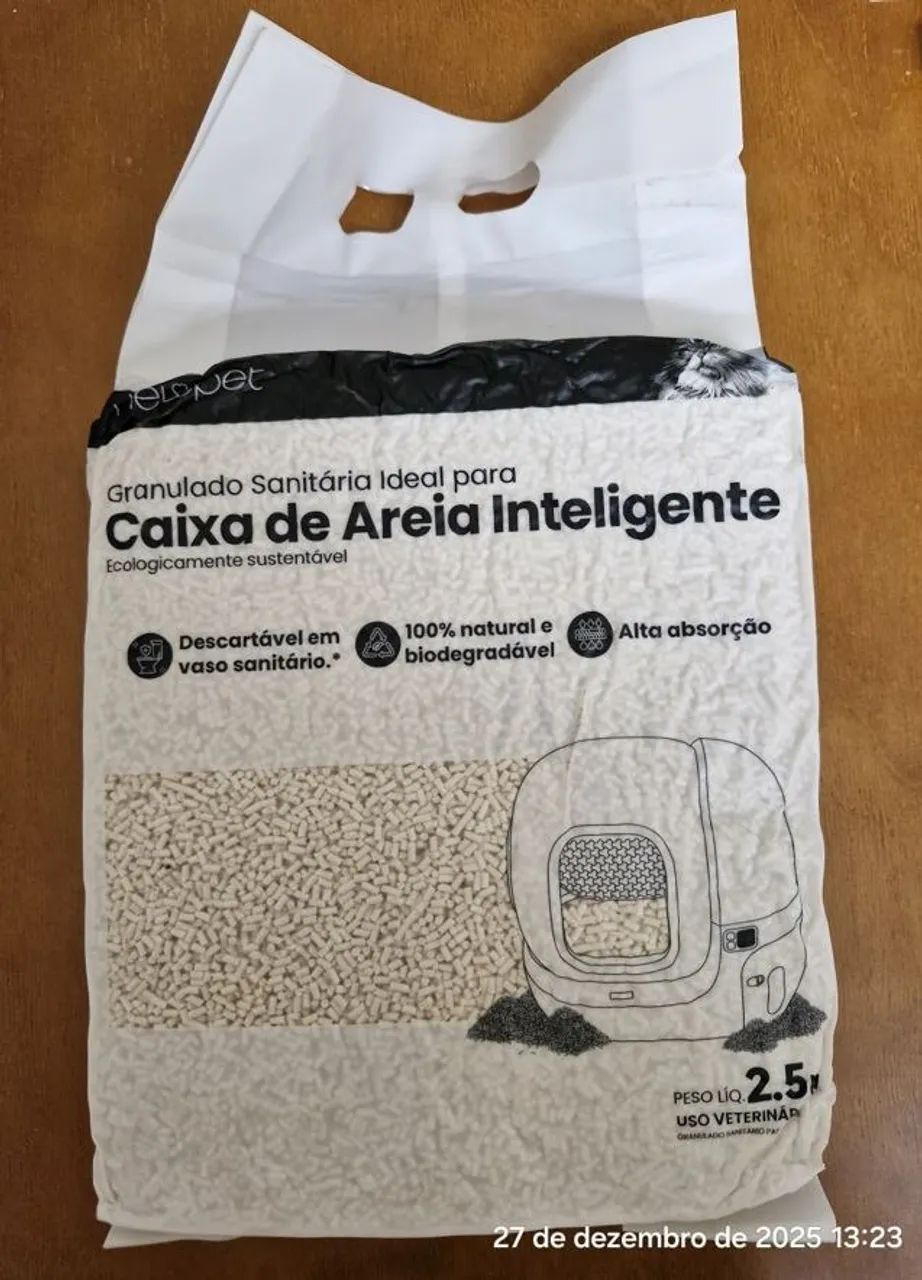 Areia de Gato de Tofu - Aglomerante Sem Poeira e Lavável no Vaso Sanitário - 2,5 KG