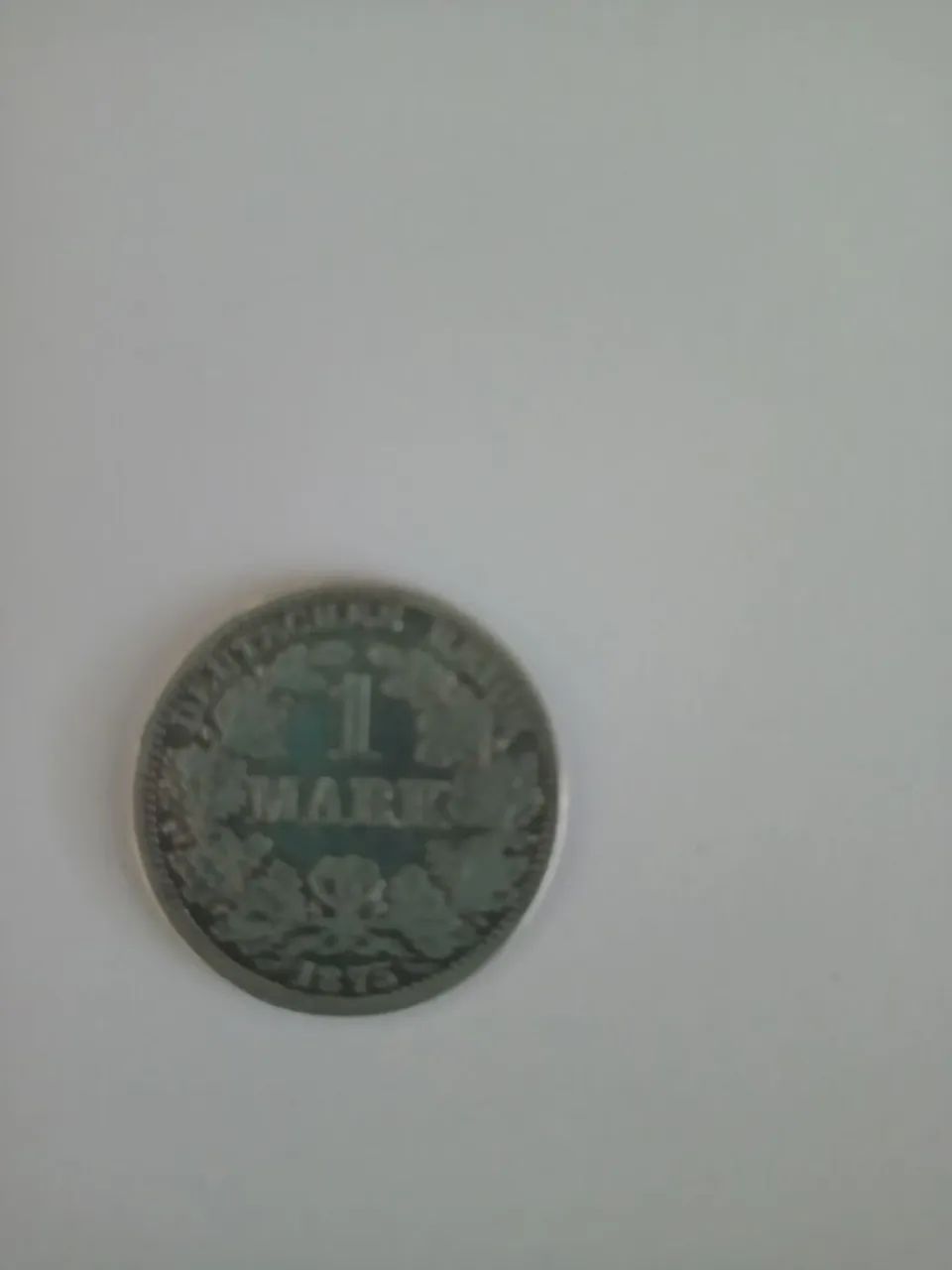 Moeda Alemã  Império 1 Mark de 1875 - Foto 4