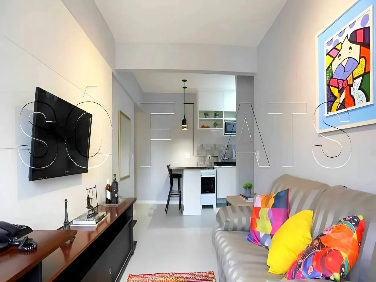 Flat São Paulo Suíte Service, flat disponível para locação com 38m², 1 dorm e 1 vaga de ga