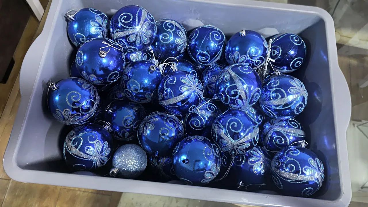 Kit Bolas Natalinas - Azul - Foto 3