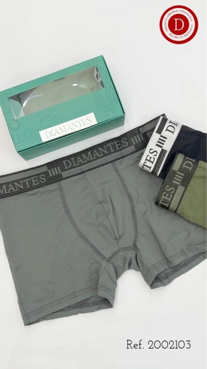 Cueca Boxer Diamantes - Conforto e Estilo! - Foto 3