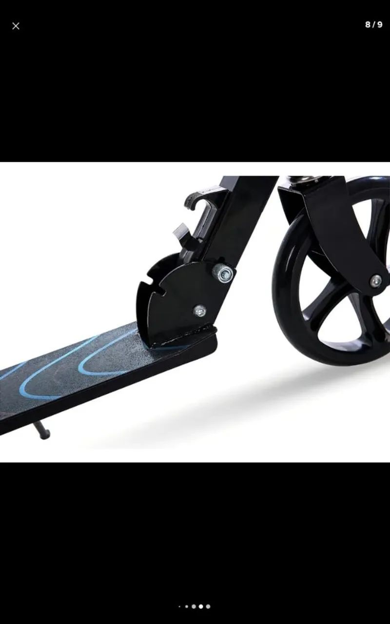 Patinete 2 rodas para crianças e adolescentes e adultos até 100kg com apoio - Foto 4