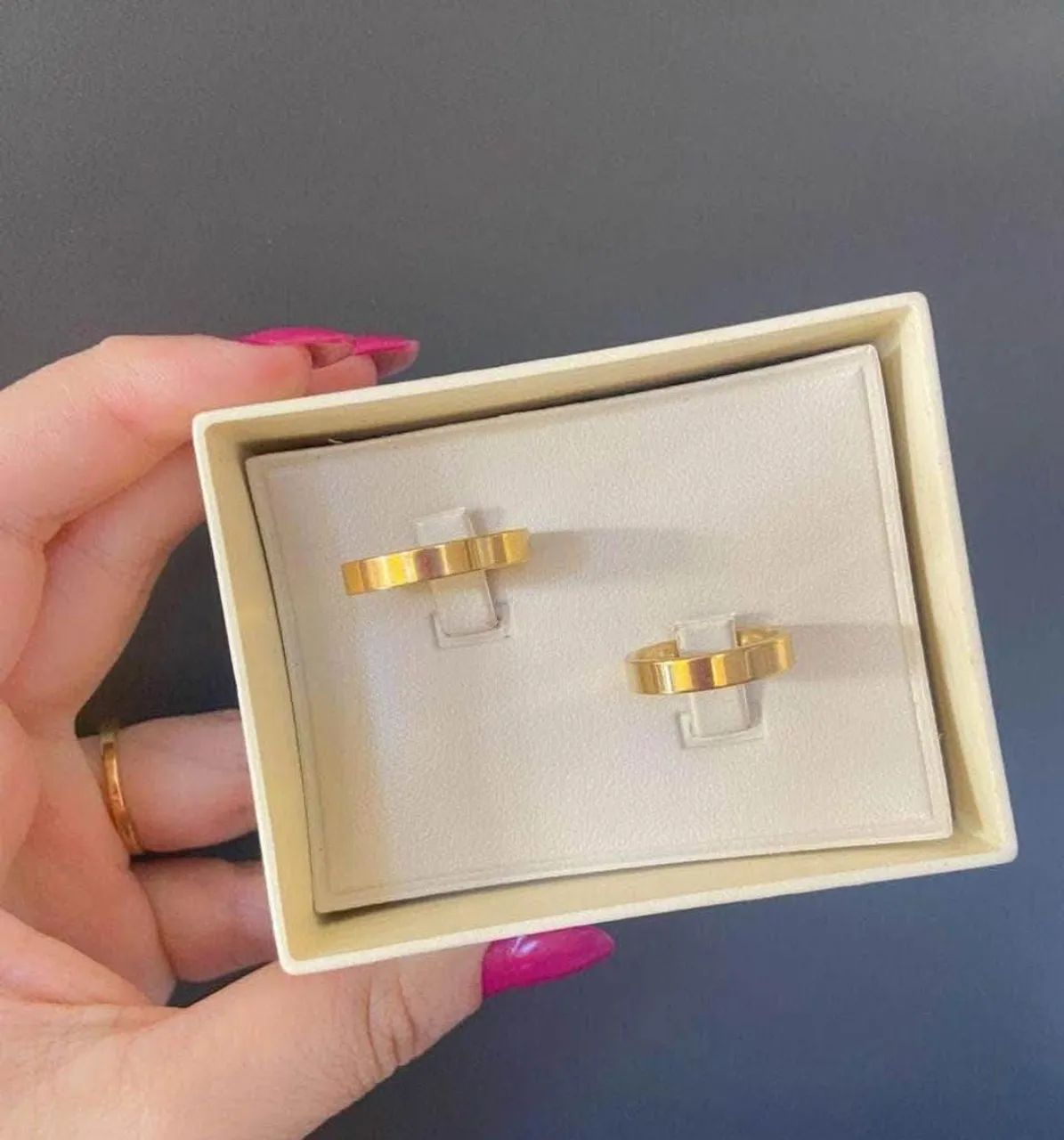 Aliança de Casamento e Noivado banhada ouro  - Foto 4