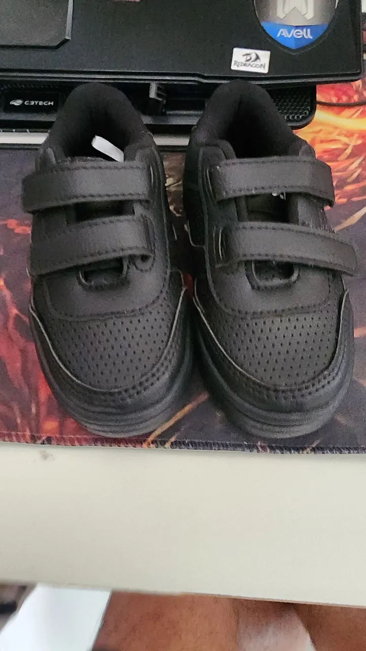 Tênis Infantil Preto com Fecho Duplo T22