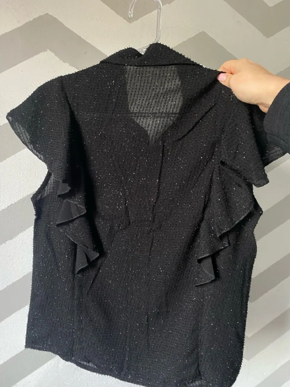 Camisa preta brilhos Kaele collection - Foto 4