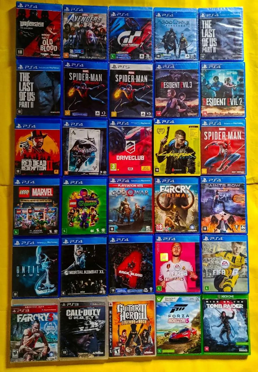 JOGOS DE PS3, PS4, PS5 e XBOX ONE
