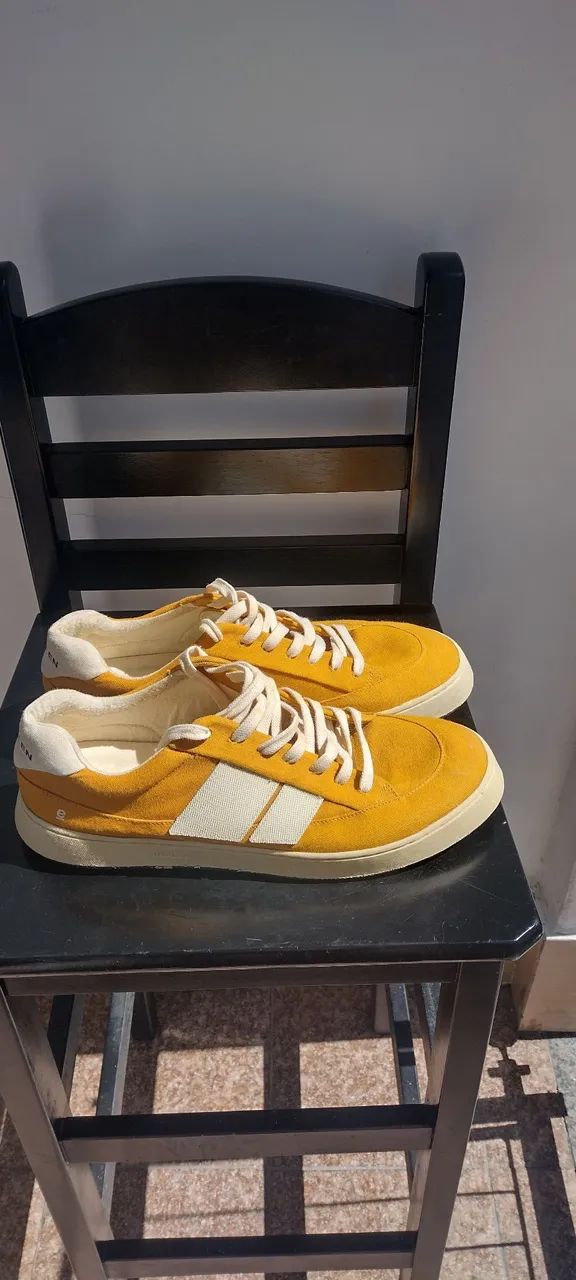 Tênis Osklen Canvas Amarelo original  - Foto 4