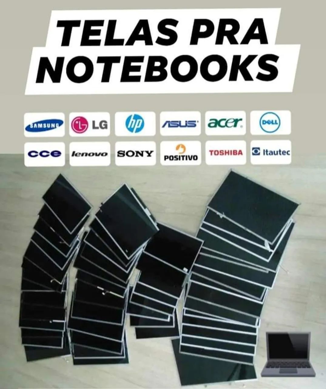 Telas para Notebooks - Trocamos na Hora.