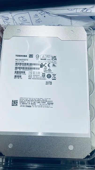 HD Toshiba 20Tb SATA Série MG10 