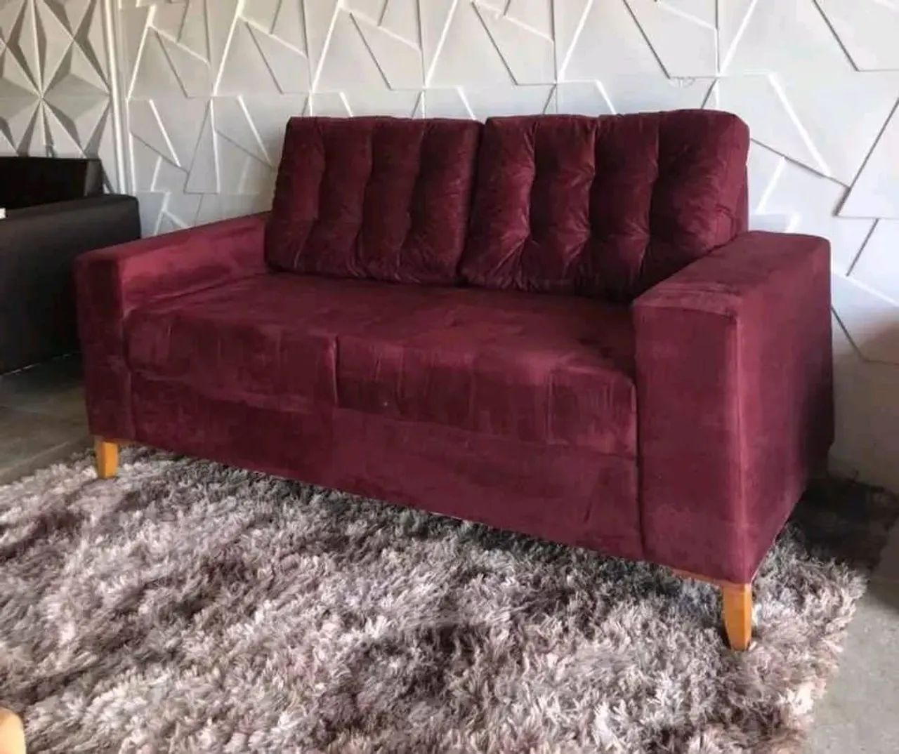 Sofá 2 lugares em suede retrô  - Foto 2