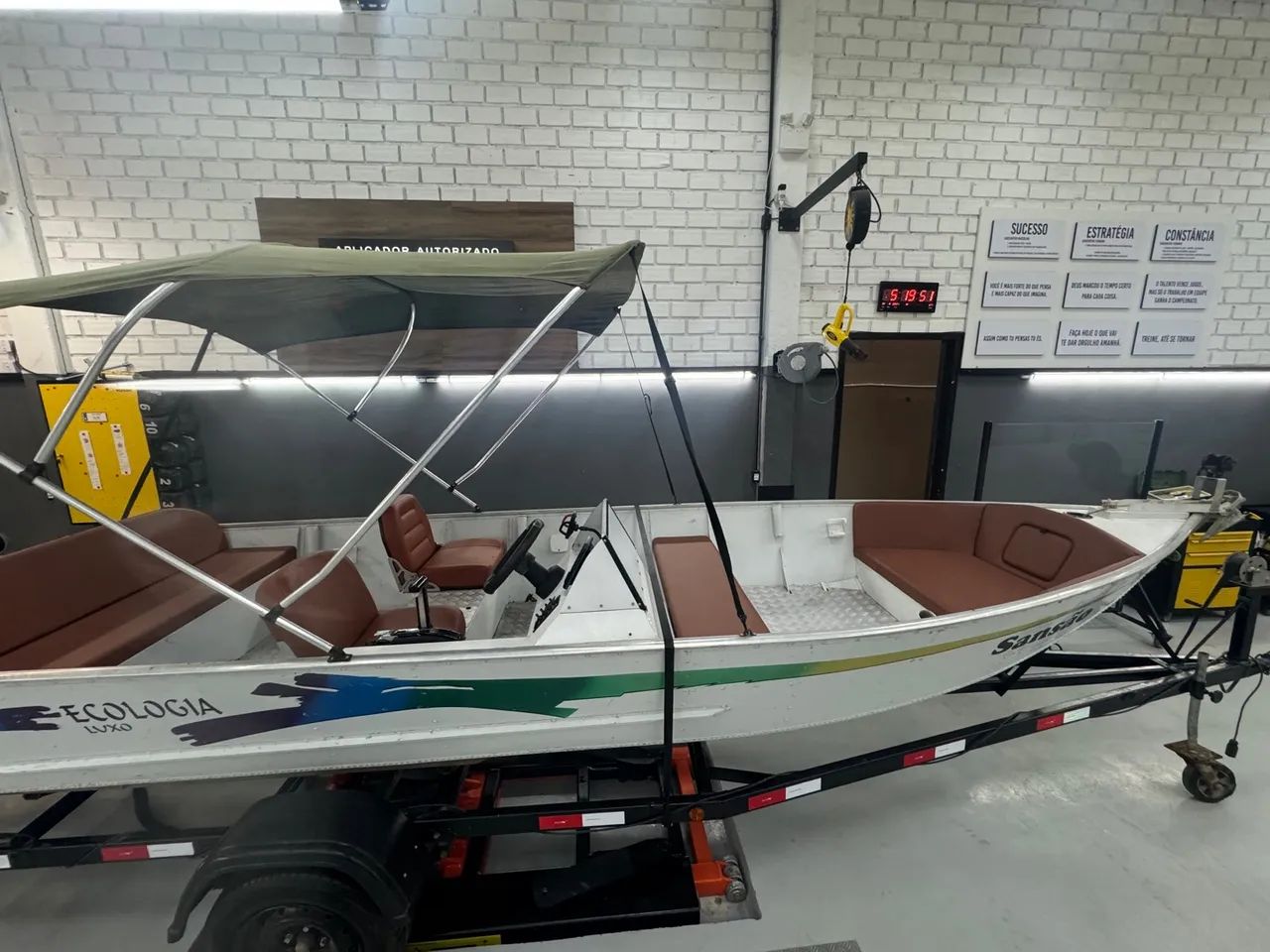 Barco ecologia com carretinha nova  - Foto 10