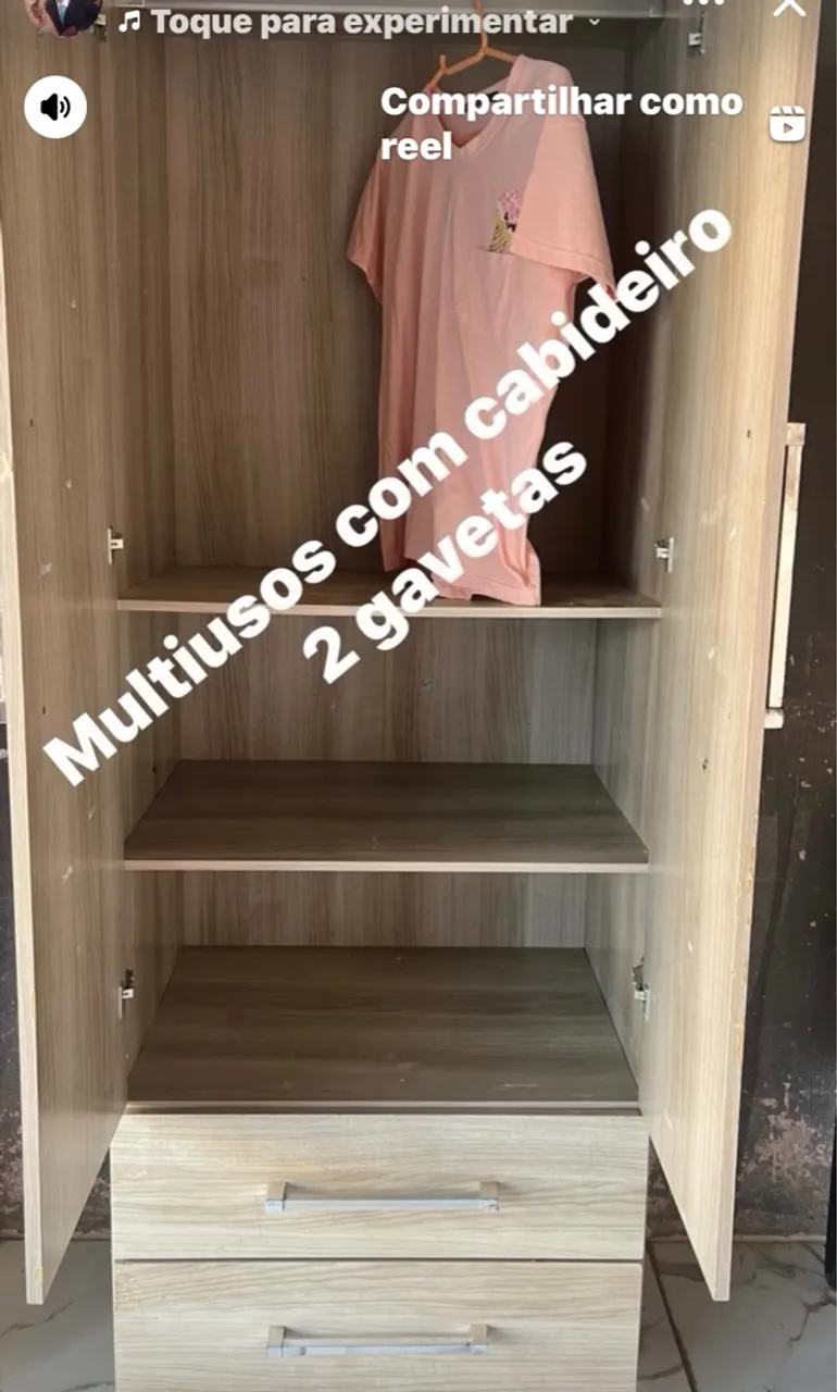 Guarda-roupa mini Multiuso roupeiro
