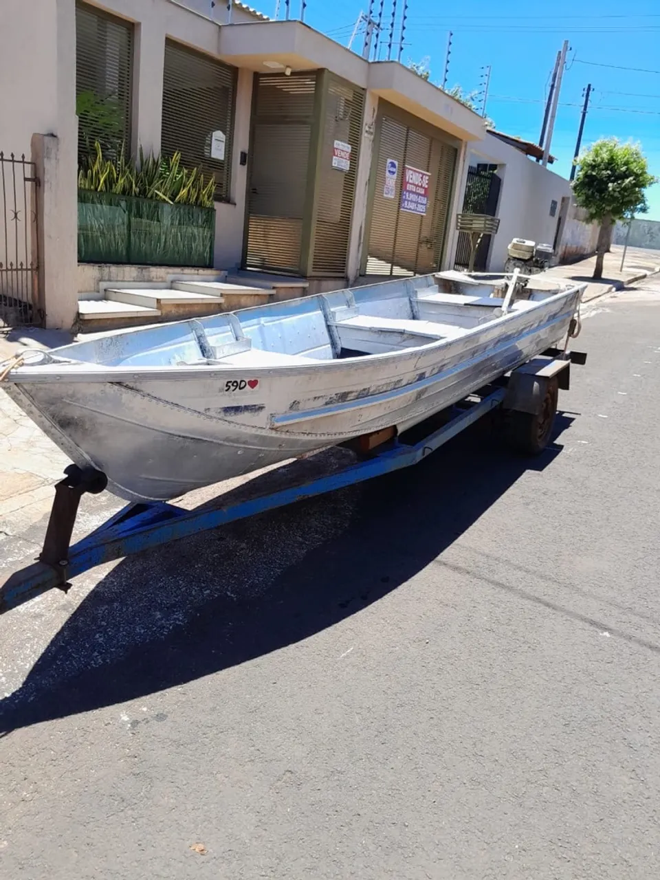 Barco de Alumínio com Carreta
