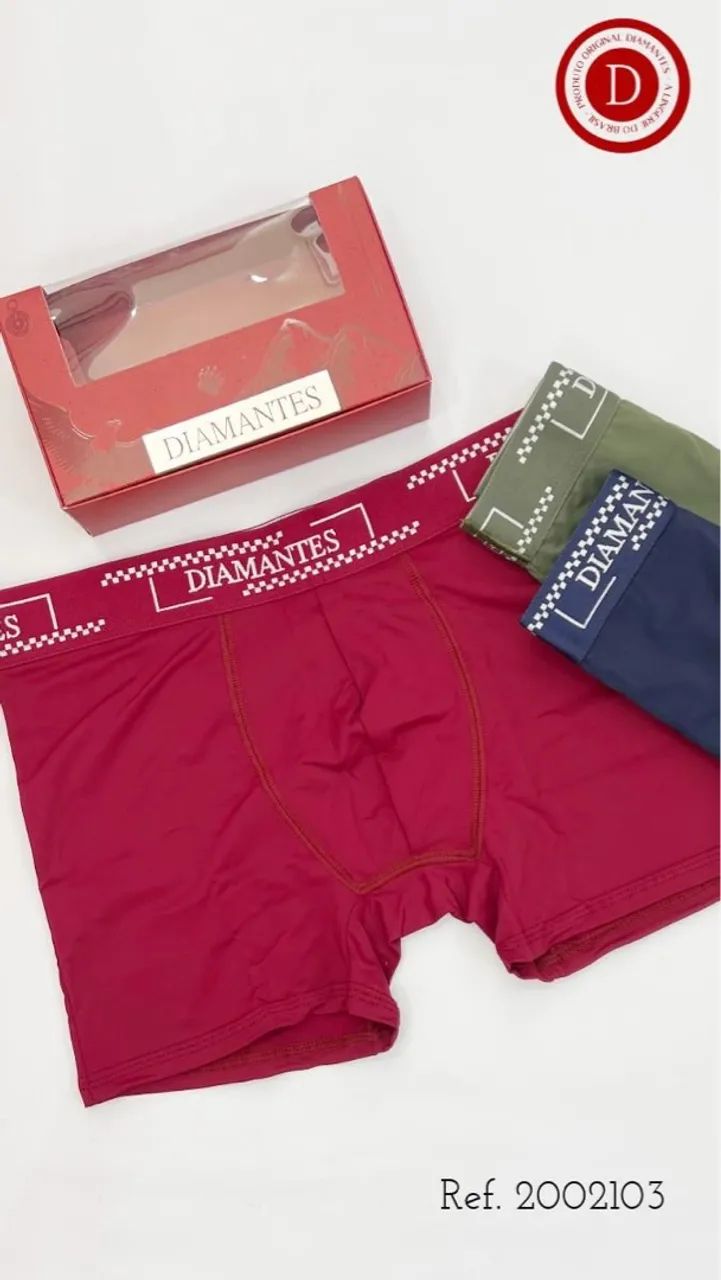 Cueca Boxer Diamantes - Conforto e Estilo! - Foto 2