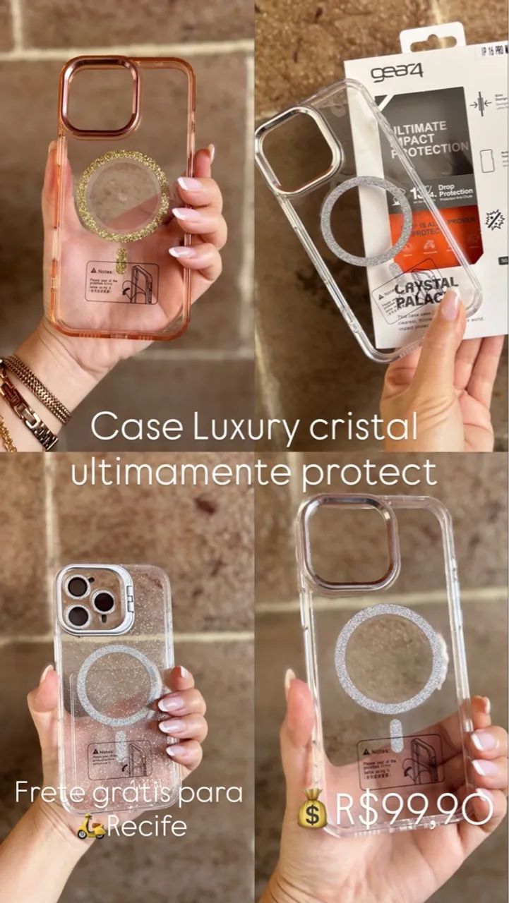 Case iPhone 16 pro max Luxury Cristal Ultimamente Protect 