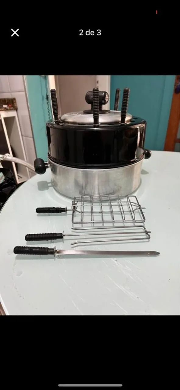 Churrasqueira de fogão Grillex - completa - Foto 2