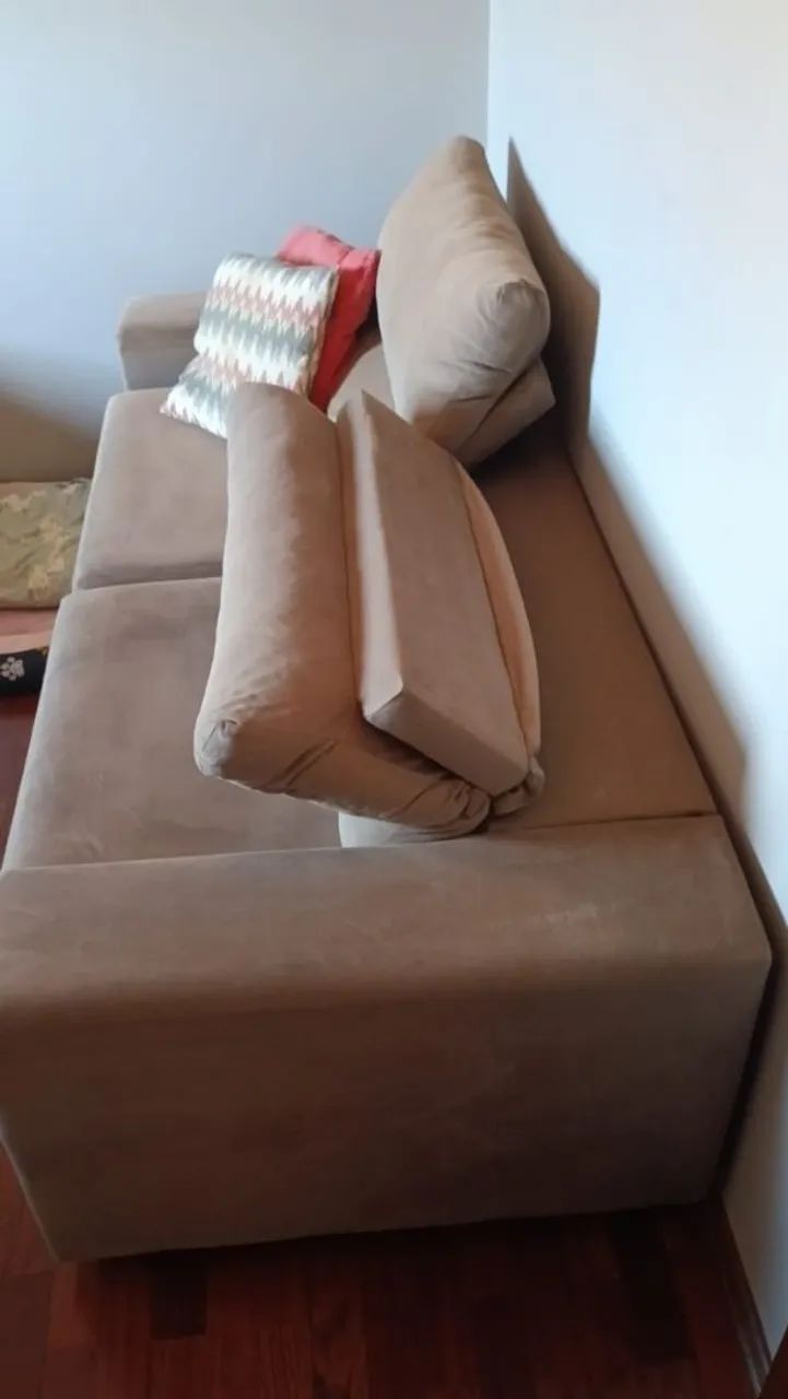 Sofá retrátil marrom 64316916711554121