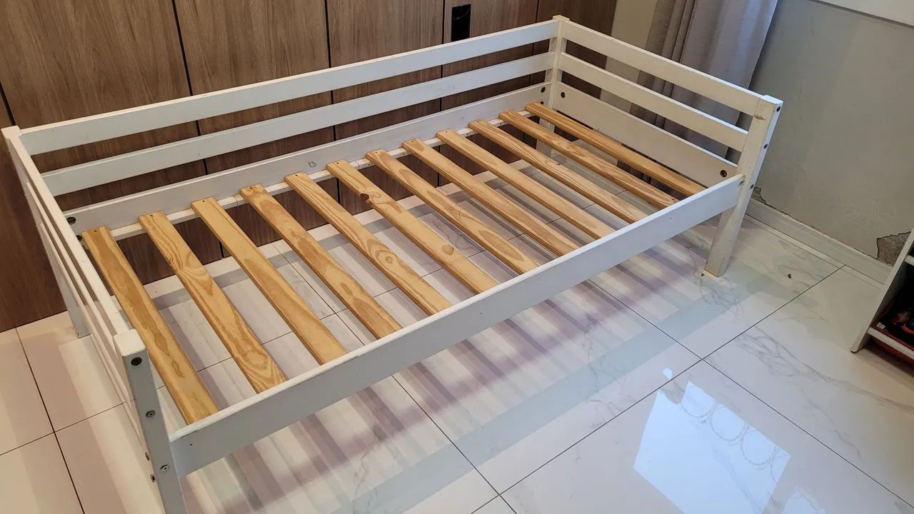 Cama Infantil Branca (sem colchão) - Foto 2