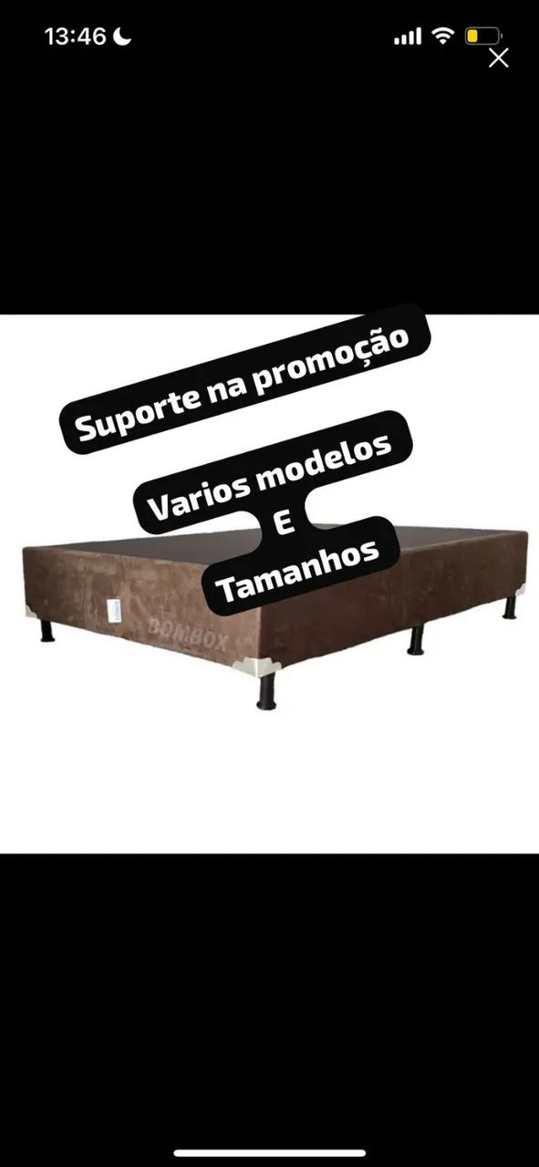 Cama box base e suporte