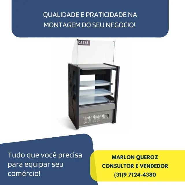 Balcão Caixa 80CM Com gaveta Polar