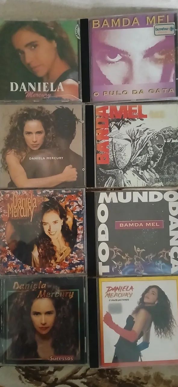 Kit 8 cds. Banda Mel e Daniela mercury