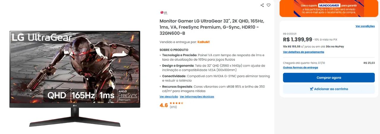 Monitor gamer