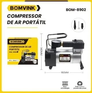 Compressor de ar portátil 12V - Foto 2