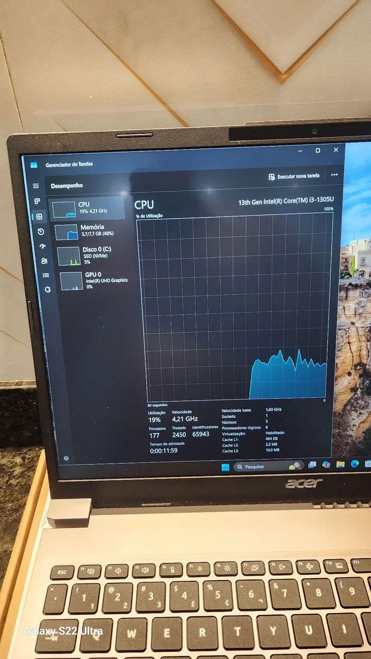 Notebook ACER 5 i3 13° 8gb ddr5 256gb ssd m2 com nota e garantia.  - Foto 5