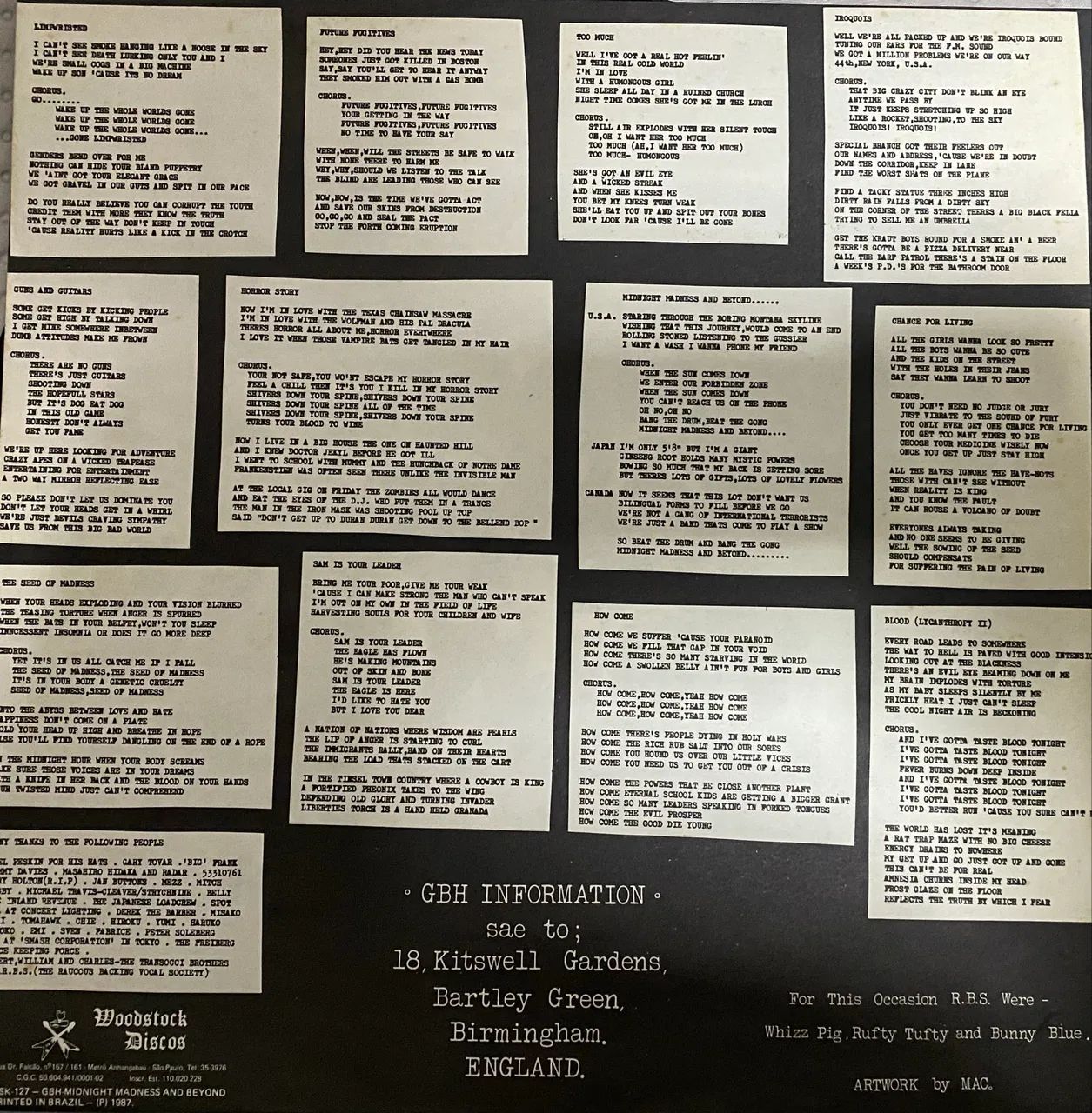 Disco de vinil GBH - MIDNIGHT MADNESS  AND BEYOND.... - Foto 3