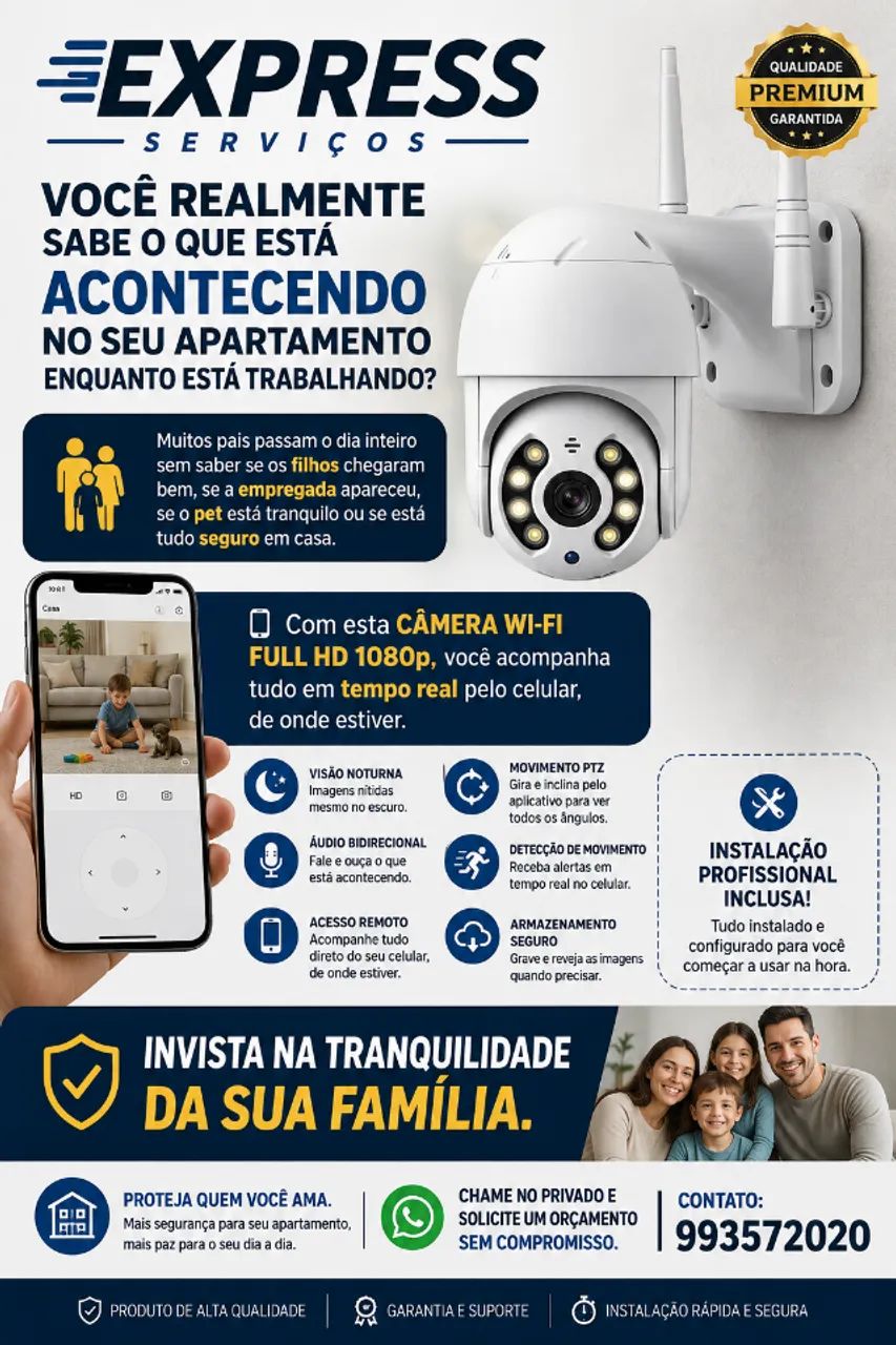 INSTALAÇÃO DE CÂMERA WI-FI | CONFIGURAÇÃO NO CELULAR