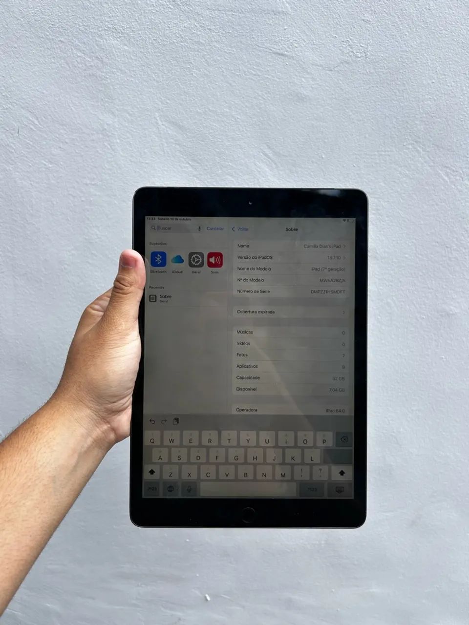 iPad Apple 7ª Geração 32GB + Teclado e Capa - 10,2? - Foto 2