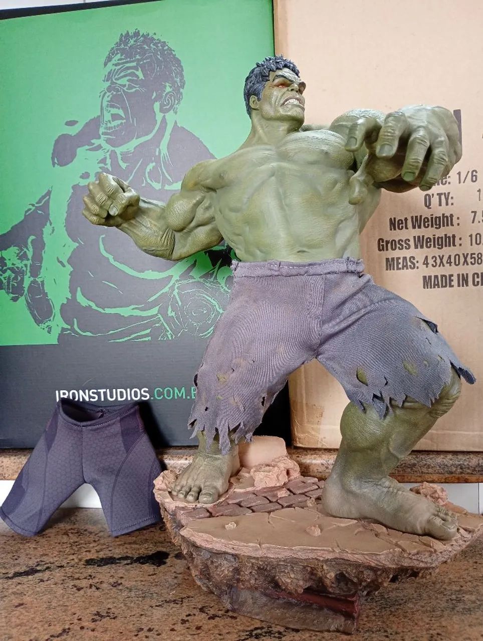Hulk 1/6 iron studios age of Ultron diorama Hulk estátua  - Foto 3