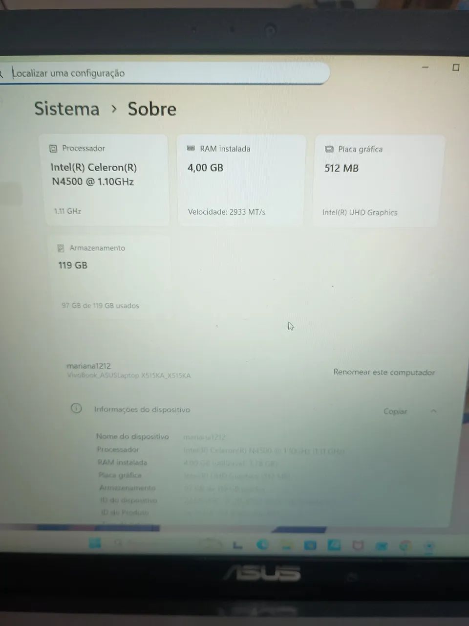 VENDO NOTEBOOK ASUS X515K - Foto 5