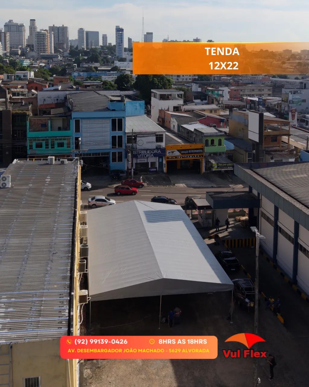 Tenda Duas água ou galpão 