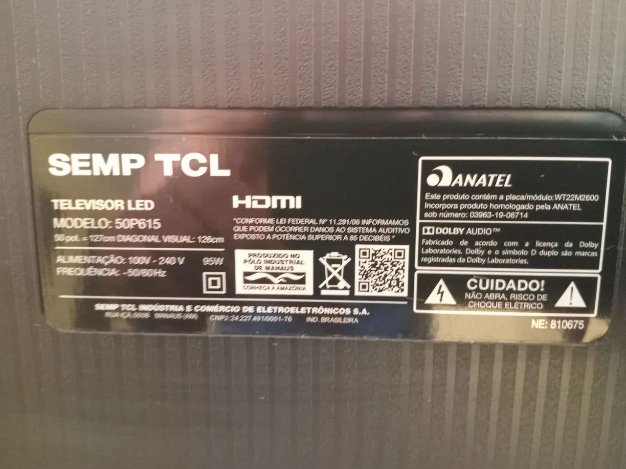 TV TCL 50 ANDROID COM DEFEITO  - Foto 4