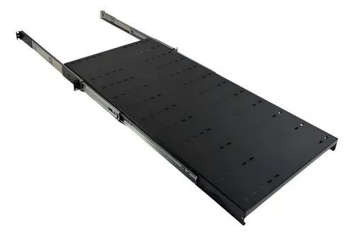 4 Bandejas Deslizantes 1u 900mm Para Rack Padrão 19" Preto