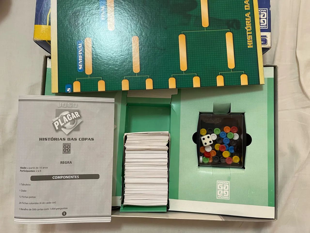 Jogo Placar História das Copas Grow 2002. - Foto 3