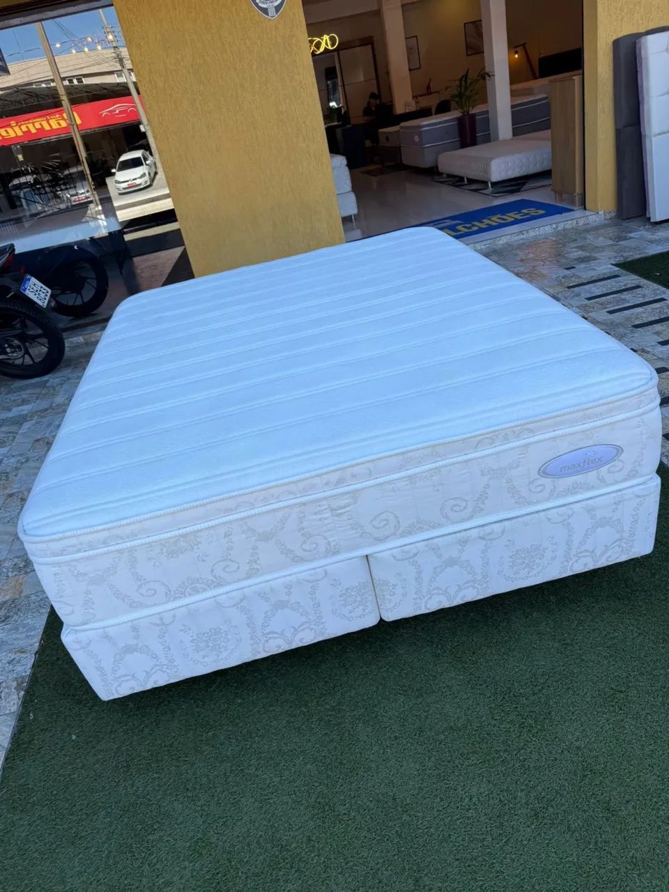 Cama box QUEEN MAXFLEX COM COLCHÃO QUEEN MAXFLEX - Entrego!  - Foto 4