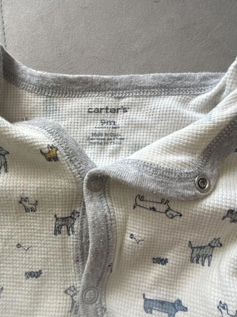 Macacão Carters Infantil Branco 9m - Foto 2