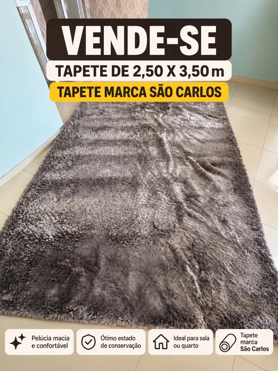 Tapete Grande 3,5m X 2,5m 