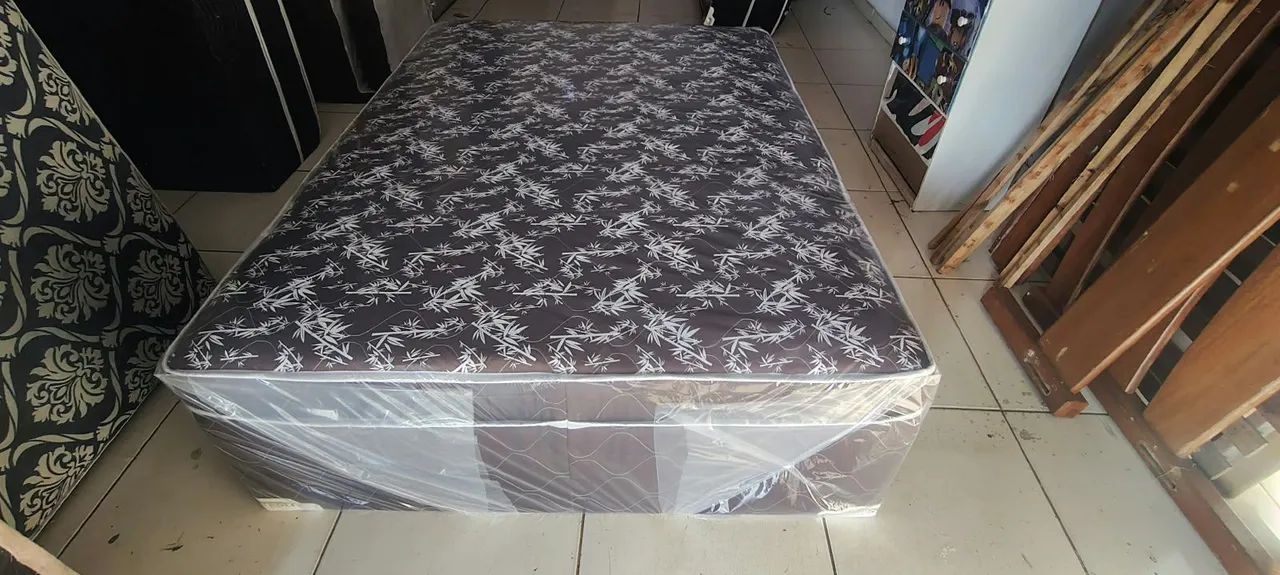 CAMA BOX CASAL ESPUMA ALTA D33 NOVA R$550-ENTREGA GRÁTIS- 