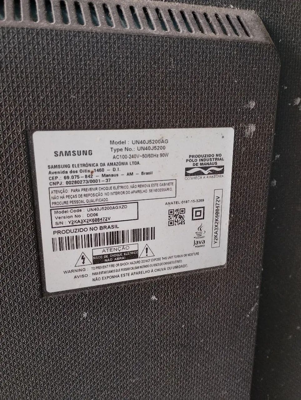 Tv Samsung un40j5200 com tela quebrada  - Foto 3
