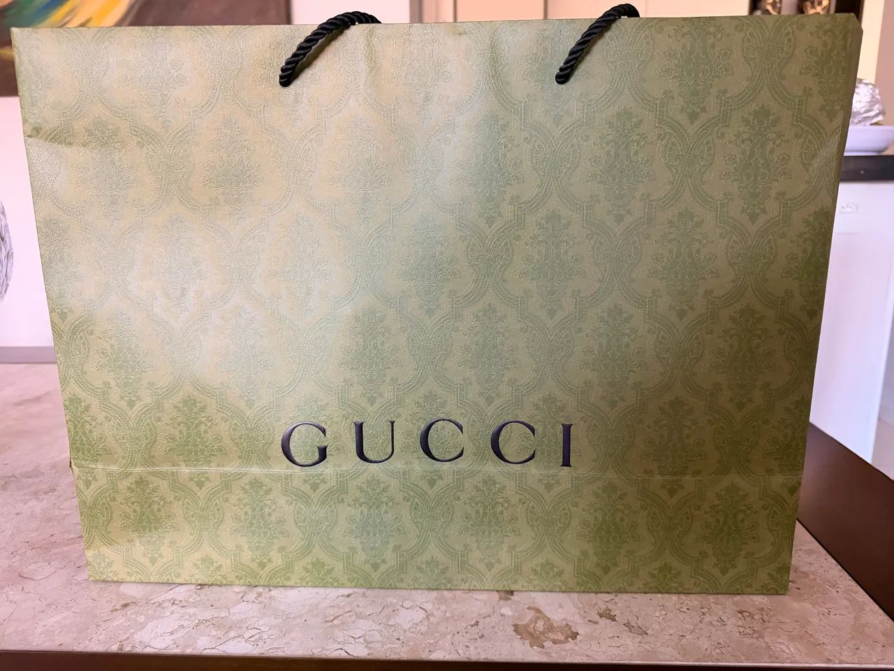 Sacola Gucci Verde original grande  - Foto 4