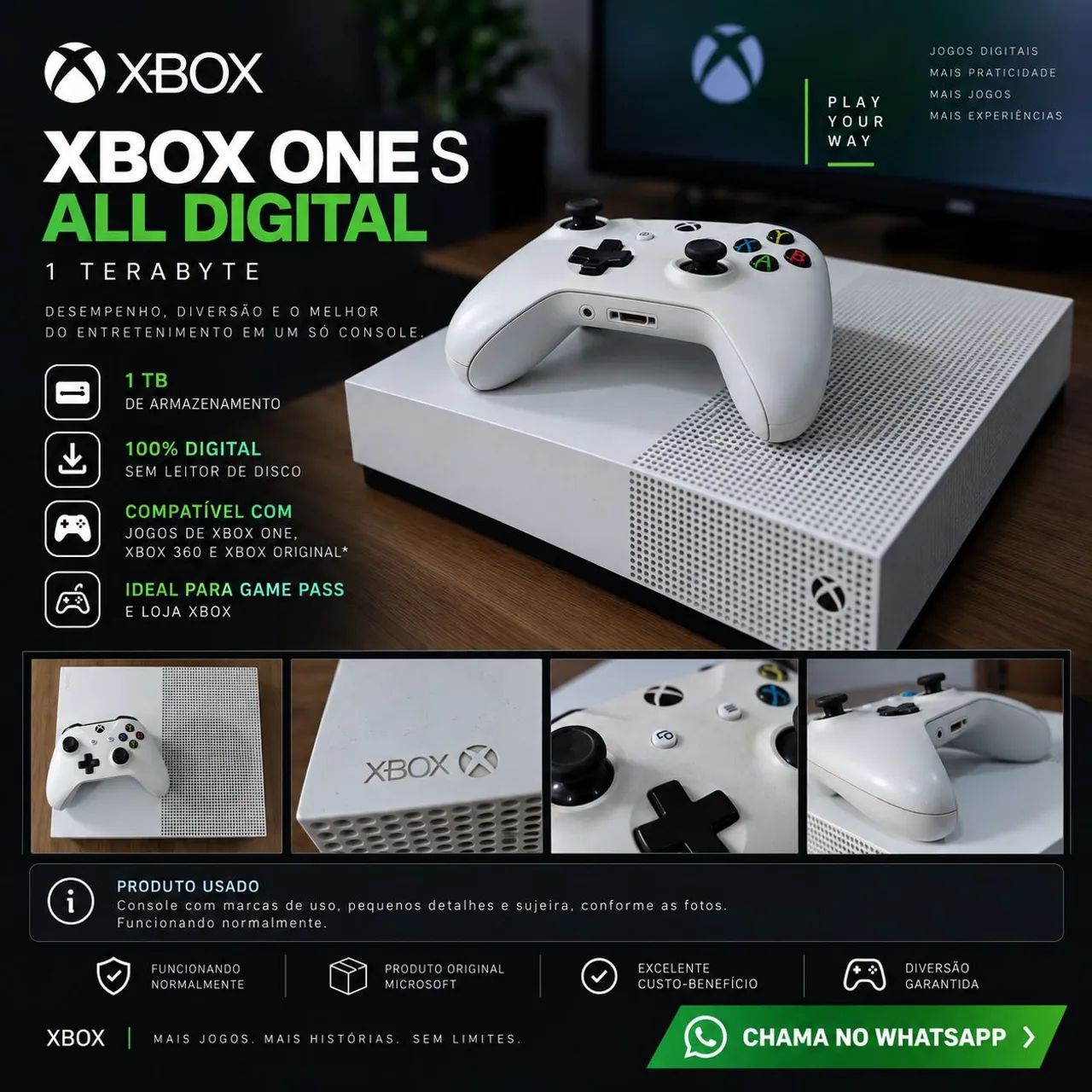 One S 1 TB versão Digital 