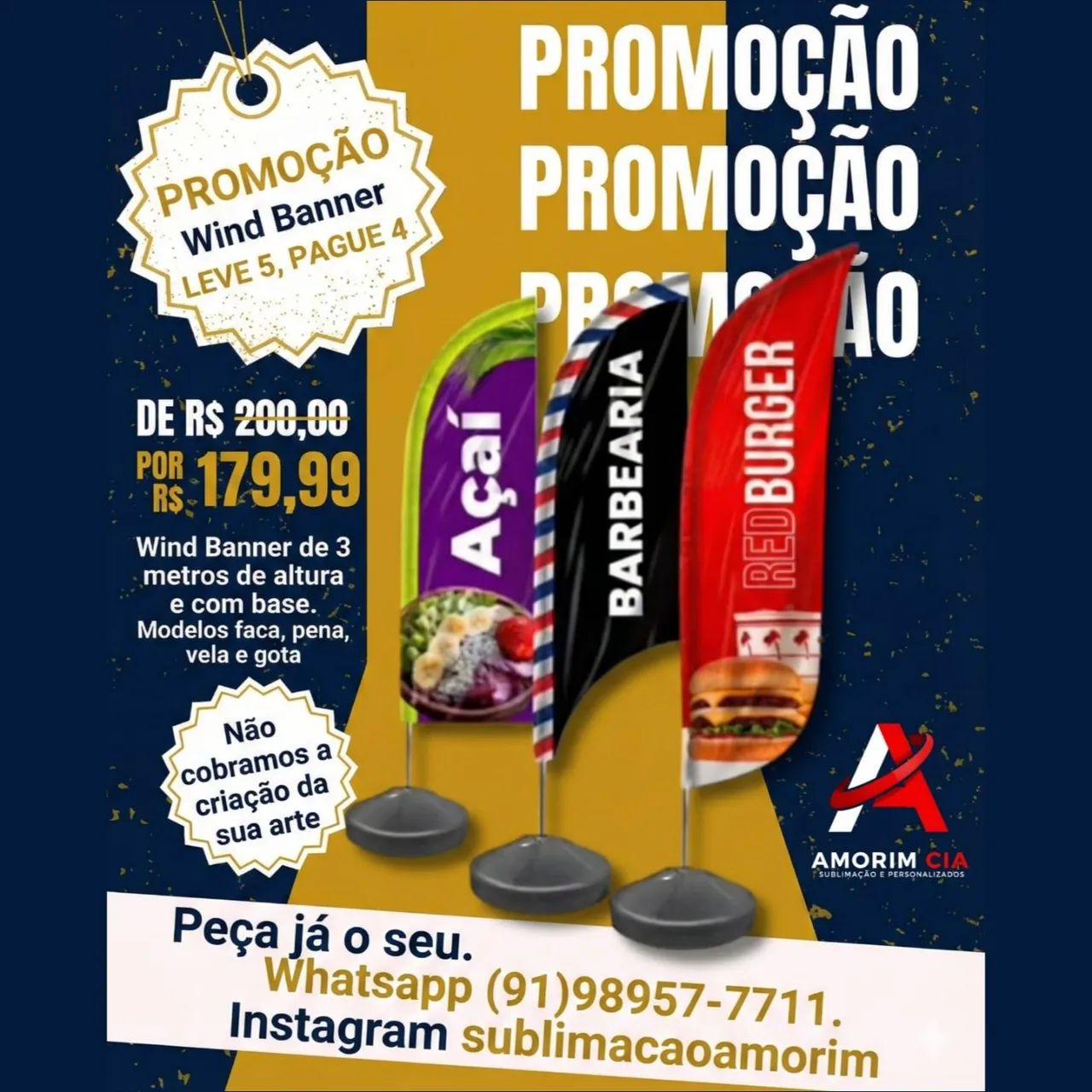 Wind Banner Promocional e Personalizado