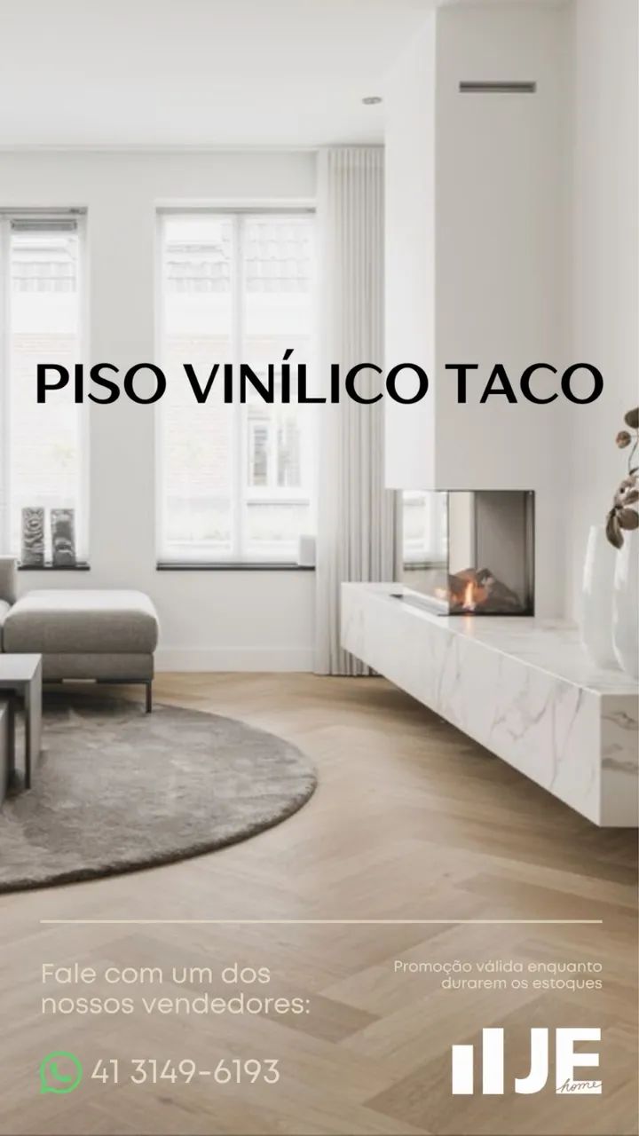 Piso vinílico taco 
