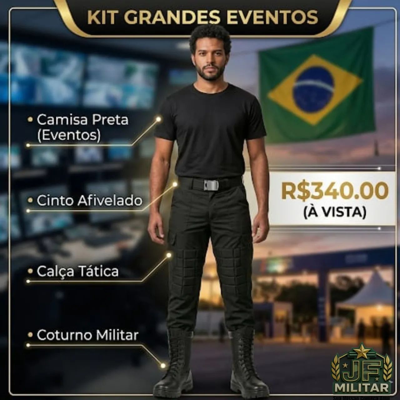 UNIFORME SEGURANÇA GRANDES EVENTOS 